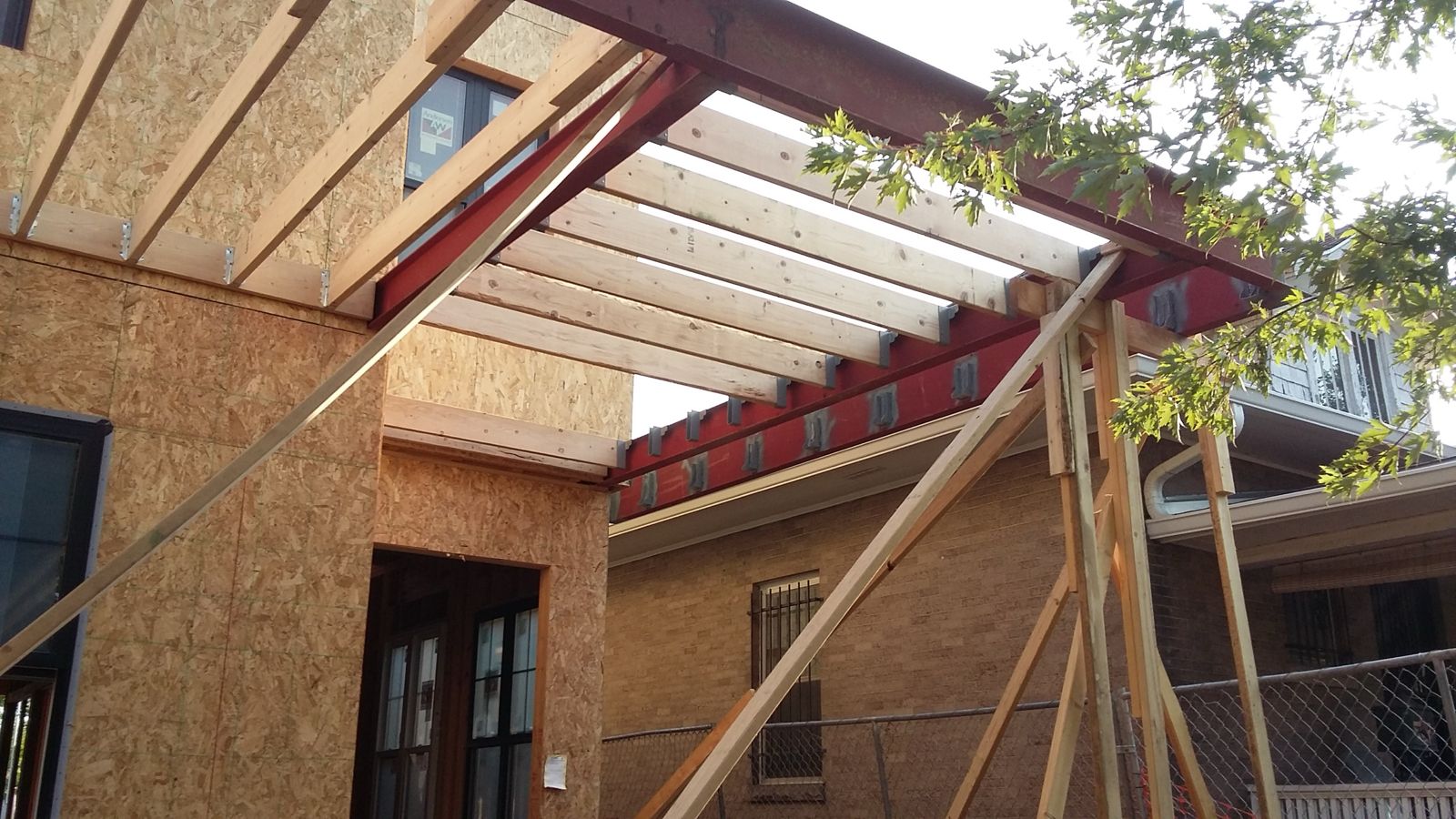 Home addition framing