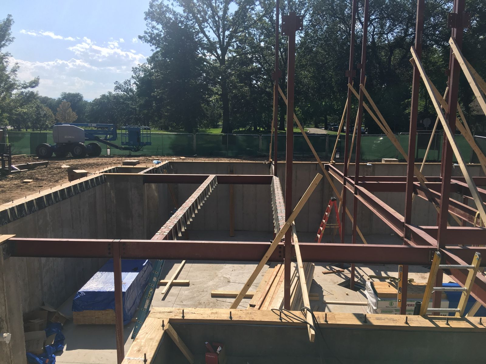 Structural steel frame