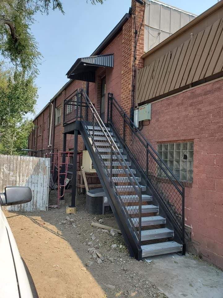 Exterior steel stair