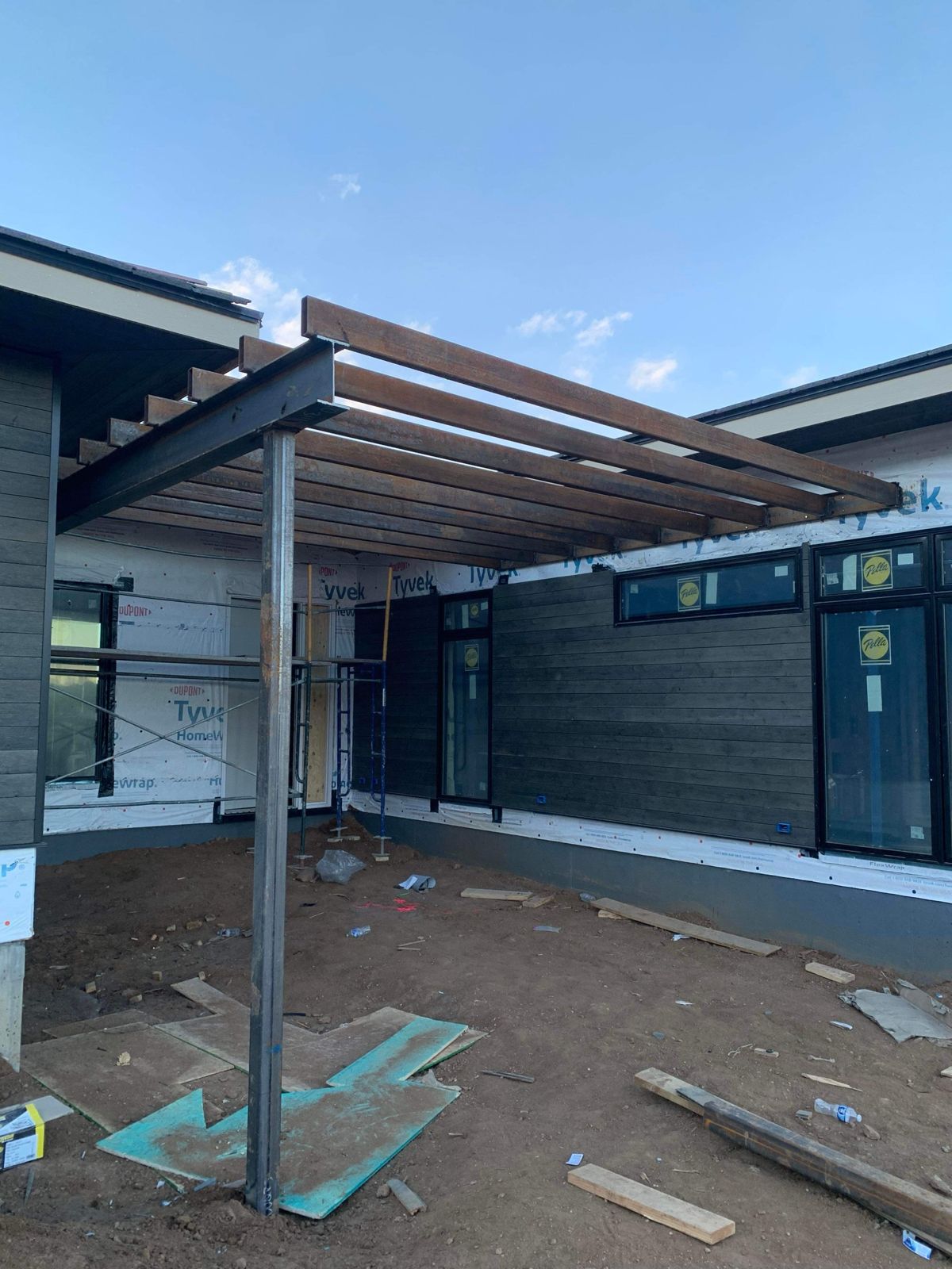 Steel patio cover