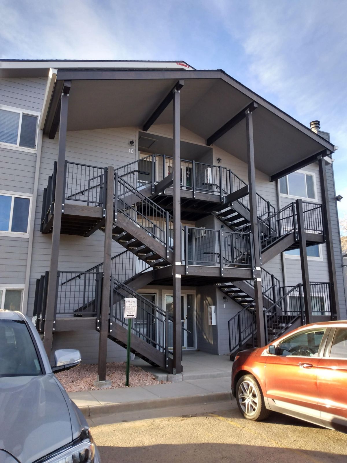Multifamily stair railings